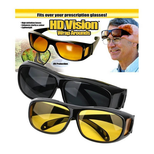 Pack Of 2 HD Night Vision Glasses for Night Driving Protective Eyewear Anti Glare and Sunglasses