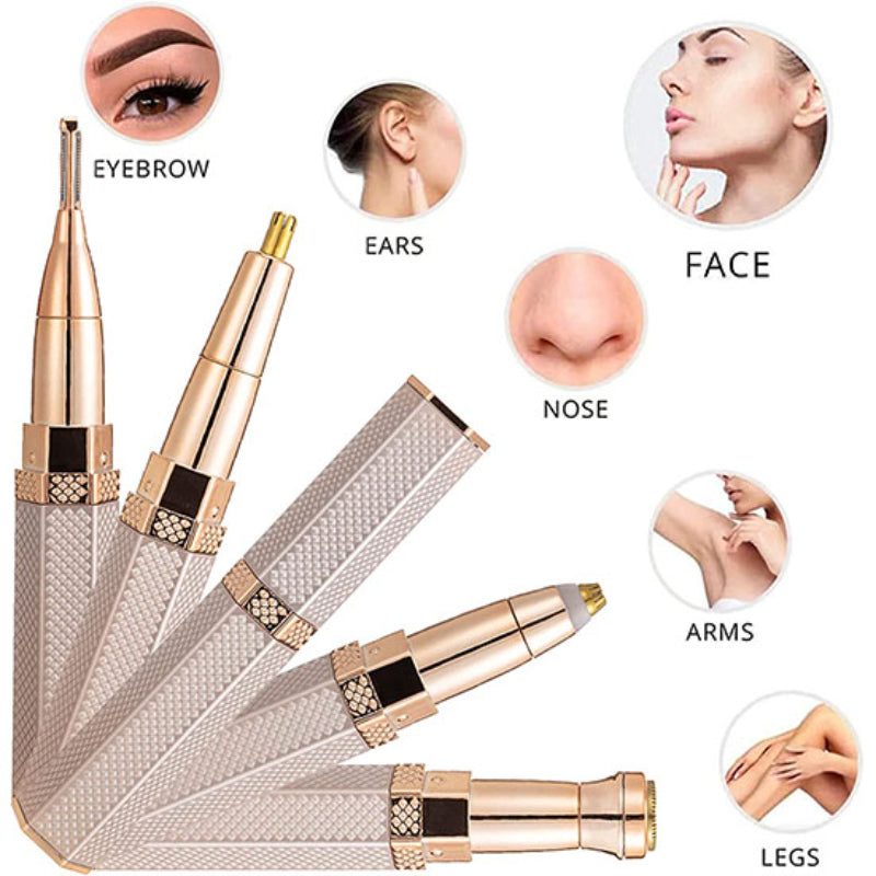 4 In 1 Multi-Functional Hair Remover And Eyebrow Trimmer