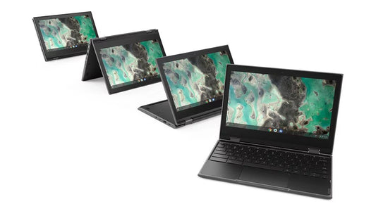 Lenovo 500e touch screen 360 rotatable  Gen2 Chromebook with dual hd cam (4GB RAM / 32GB Storage)