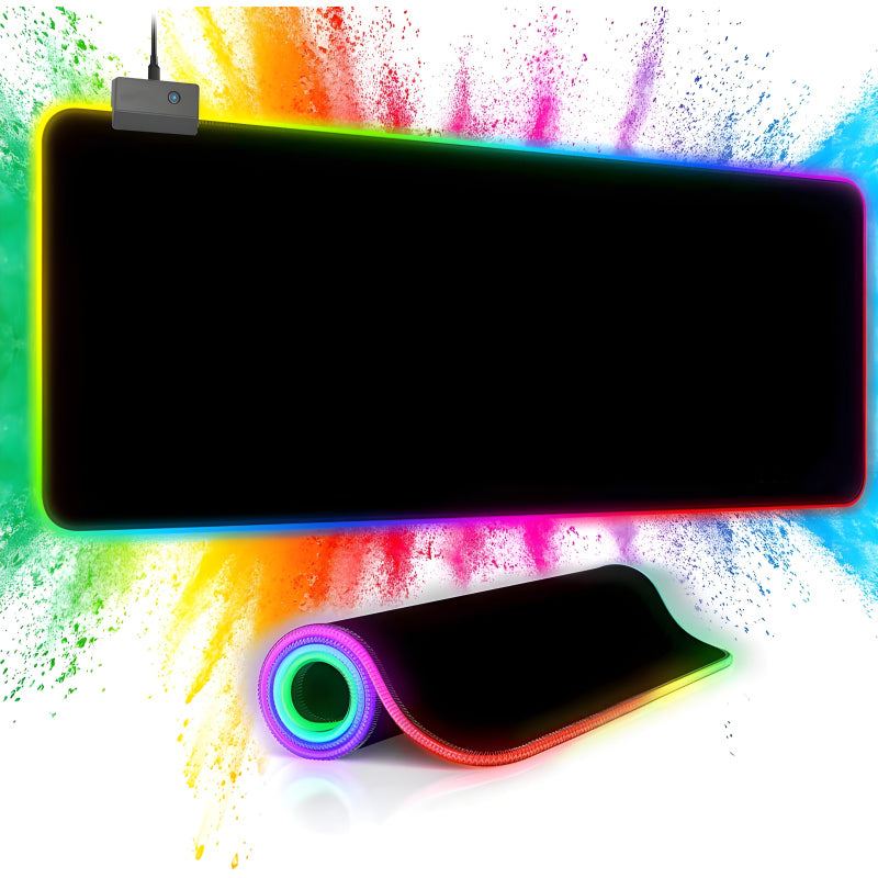 RGB-01 XL Size Soft Microfiber Surface Gaming Mousepad With 14-Color RGB Lighting